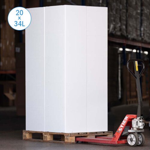 Boîte isotherme en polystyrène 34 litres glacière récipient d’expédition (20 pièces sur palette)