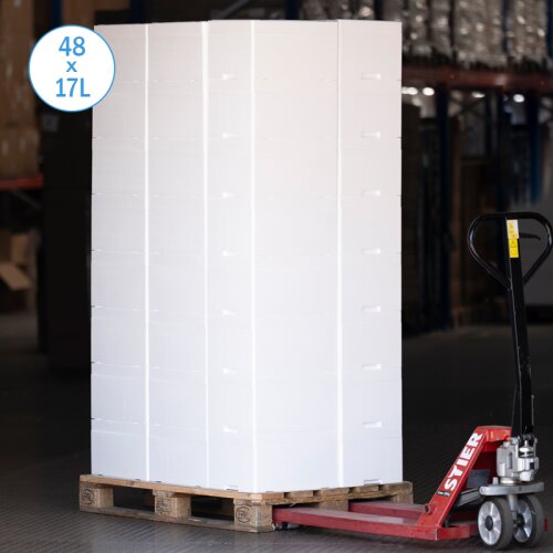 Boîte isotherme en polystyrène 17 litres glacière récipient d’expédition (48 pièces sur palette)