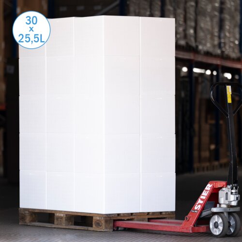 Boîte isotherme en polystyrène 25,5 litres glacière récipient d’expédition (30 pièces sur palette)