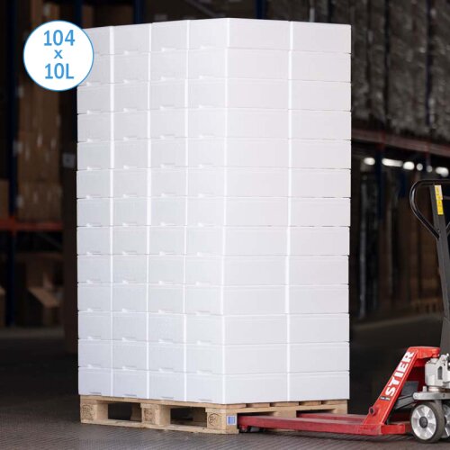 Boîte isotherme en polystyrène 10 litres glacière récipient d’expédition (104 pièces sur palette)