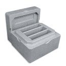 Boîte isotherme 48h pour l’envoi de sperme frais en élevage équin, contenant pour sperme d’étalon (120 unités par palette)