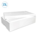 Boîte isotherme en polystyrène 15 litres glacière récipient d’expédition pour aliments, boissons, médicaments - polystyrène en EPS - boîte isolante réutilisable