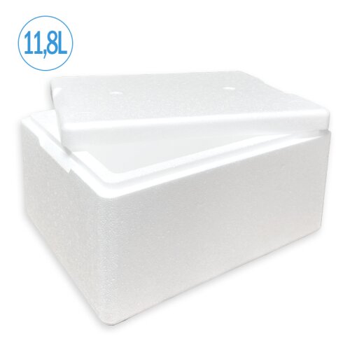 Boîte isotherme en polystyrène 11,8 litres glacière récipient d’expédition pour aliments, boissons, médicaments - polystyrène en EPS - boîte isolante réutilisable